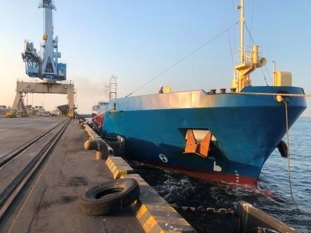 Vessel berthed at Nakajima Futo of Shikama port